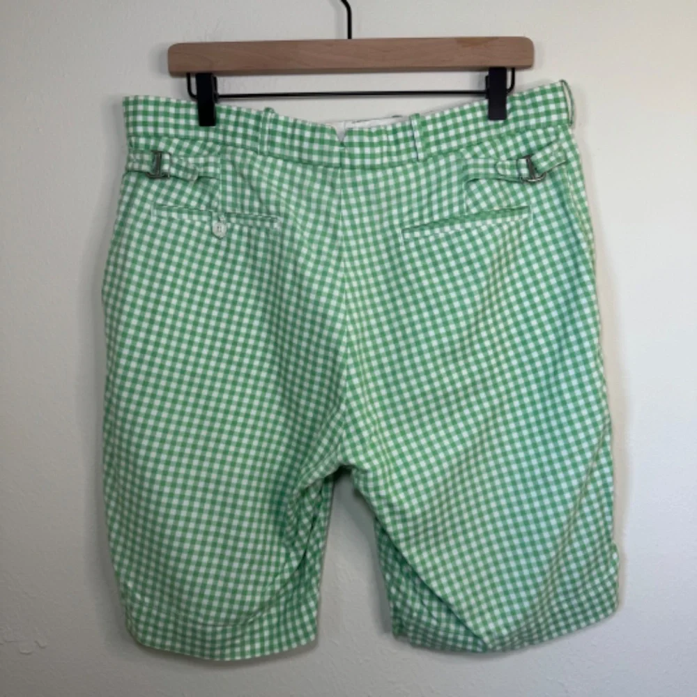 Polo Ralph Lauren Shorts Men's Size 34 Green Checkered Plaid Vintage Preppy